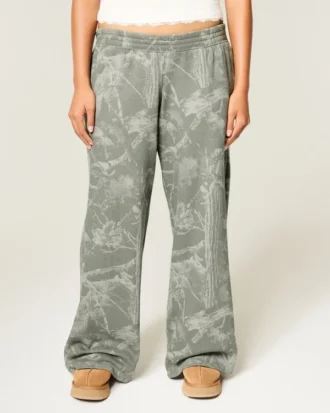 Olijfgroene camouflage baggy joggingbroek