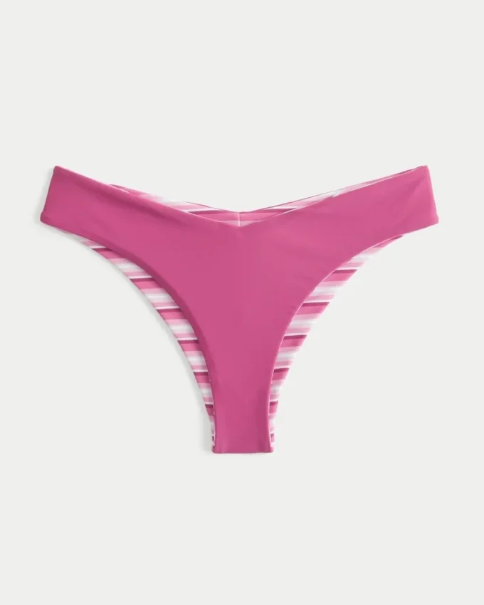 Omkeerbaar V-taille cheeky bikinibroekje