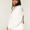 Omkeerbare fleece hoodie met rits en voering van imitatiebont Omkeerbare fleece hoodie met rits en voering van imitatiebont