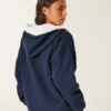 Omkeerbare fleece hoodie met rits en voering van imitatiebont Omkeerbare fleece hoodie met rits en voering van imitatiebont