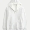 Omkeerbare fleece hoodie met rits en voering van imitatiebont Omkeerbare fleece hoodie met rits en voering van imitatiebont