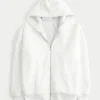 Omkeerbare fleece hoodie met rits en voering van imitatiebont Omkeerbare fleece hoodie met rits en voering van imitatiebont