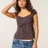 On/Off-the-Shoulder Scoop Babydoll Top On/Off-the-Shoulder Scoop Babydoll Top