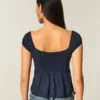 On/Off-the-Shoulder Scoop Babydoll Top On/Off-the-Shoulder Scoop Babydoll Top