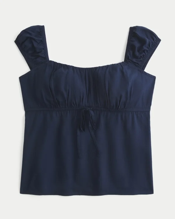 On/Off-the-Shoulder Scoop Babydoll Top On/Off-the-Shoulder Scoop Babydoll Top