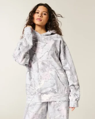 Oversized camouflage hoodie