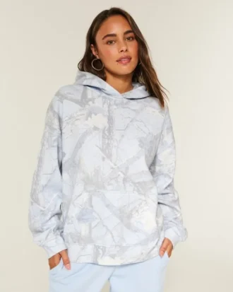 Oversized camouflage hoodie