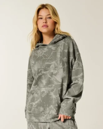 Oversized camouflage hoodie