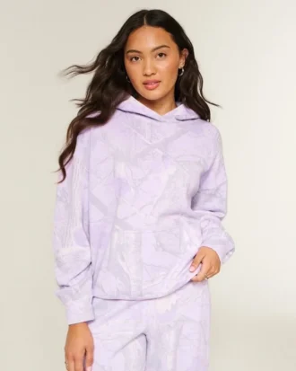 Oversized camouflage hoodie