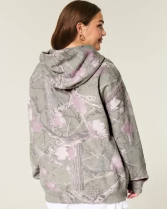 Oversized camouflage hoodie