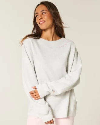Oversized Class of ’26 Sweatshirt met strik op de rug Oversized Class of ’26 Sweatshirt met strik op de rug