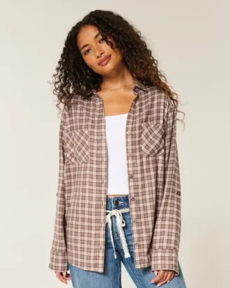 Oversized flanellen shirt