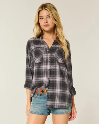 Oversized flanellen shirt