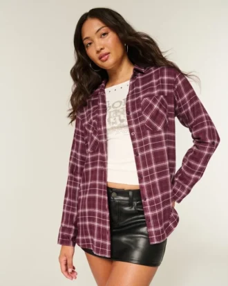 Oversized flanellen shirt
