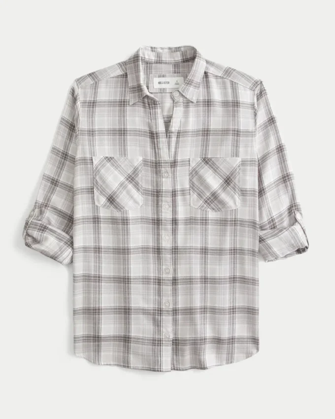Oversized flanellen shirt