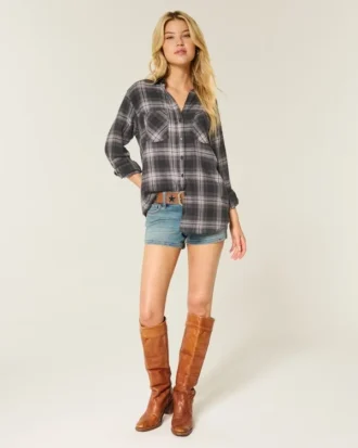 Oversized flanellen shirt