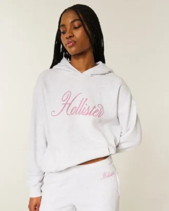 Oversized hoodie met glinsterend logo