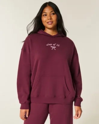 Oversized hoodie met opdruk ‘Class of ’26’