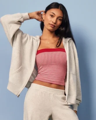 Oversized hoodie met ritssluiting