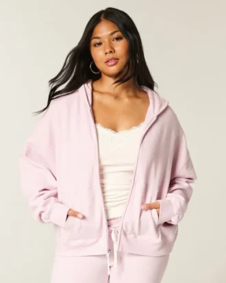 Oversized hoodie met ritssluiting