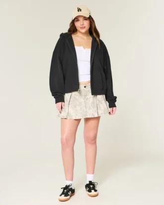 Oversized hoodie met ritssluiting