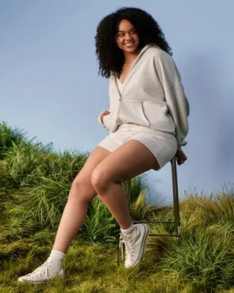 Oversized hoodie met ritssluiting