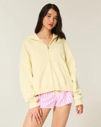 Oversized hoodie met sterrenzeegrafiek en ritssluiting