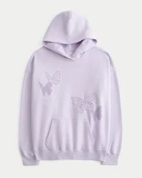 Oversized hoodie met vlinderprint