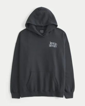 Oversized hoodie met vlinderprint