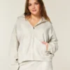 Oversized hoodie met zip en hertenprint Oversized hoodie met zip en hertenprint