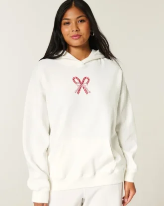 Oversized hoodie met zuurstokjesprint