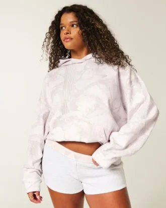 Oversized roze camouflage hoodie