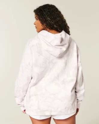 Oversized roze camouflage hoodie