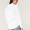 Oversized shirt van linnenmix