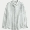 Oversized shirt van linnenmix