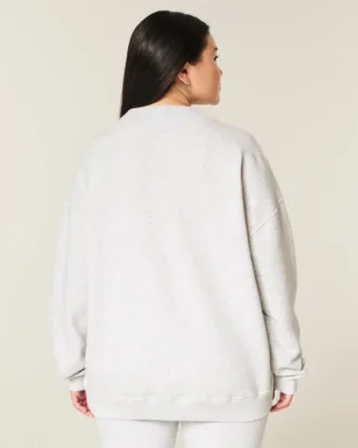 Oversized sweatshirt met hoge kraag