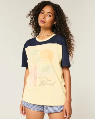 Oversized T-shirt met Braziliaanse print