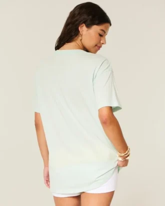 Oversized T-shirt met visprint