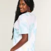 Oversized Tie-Dye I Heart UV Graphic T-shirt