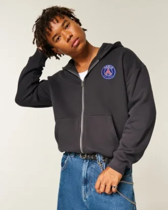Paris Saint-Germain F.C. Hoodie met grafische print en ritssluiting