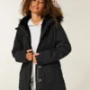 Parka met voering van imitatiebont