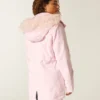 Parka met voering van imitatiebont