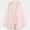 Parka met voering van imitatiebont