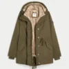 Parka met voering van imitatiebont