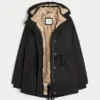 Parka met voering van imitatiebont