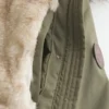 Parka met voering van imitatiebont