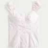 Popeline blouse met afneembare schouderbandjes Popeline blouse met afneembare schouderbandjes