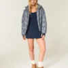 Pufferjack met rits en patroon Pufferjack met rits en patroon