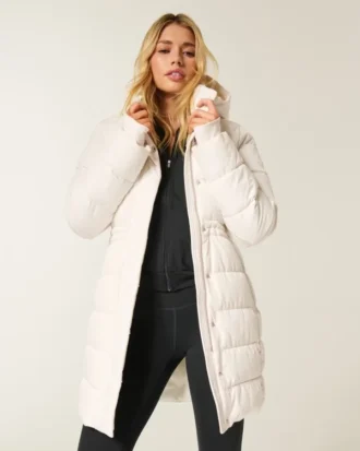 Pufferparka met voering van imitatiebont Pufferparka met voering van imitatiebont