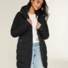 Pufferparka met voering van imitatiebont